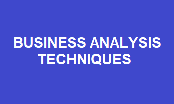 Business Analysis Techniques